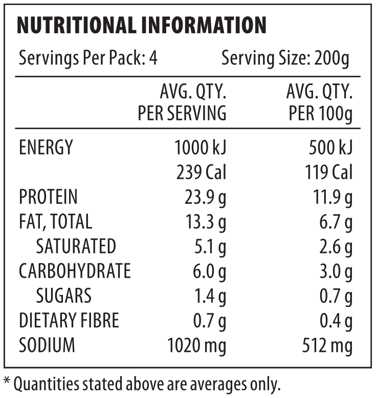 Nutrition Chilled Roast beef onion gravy