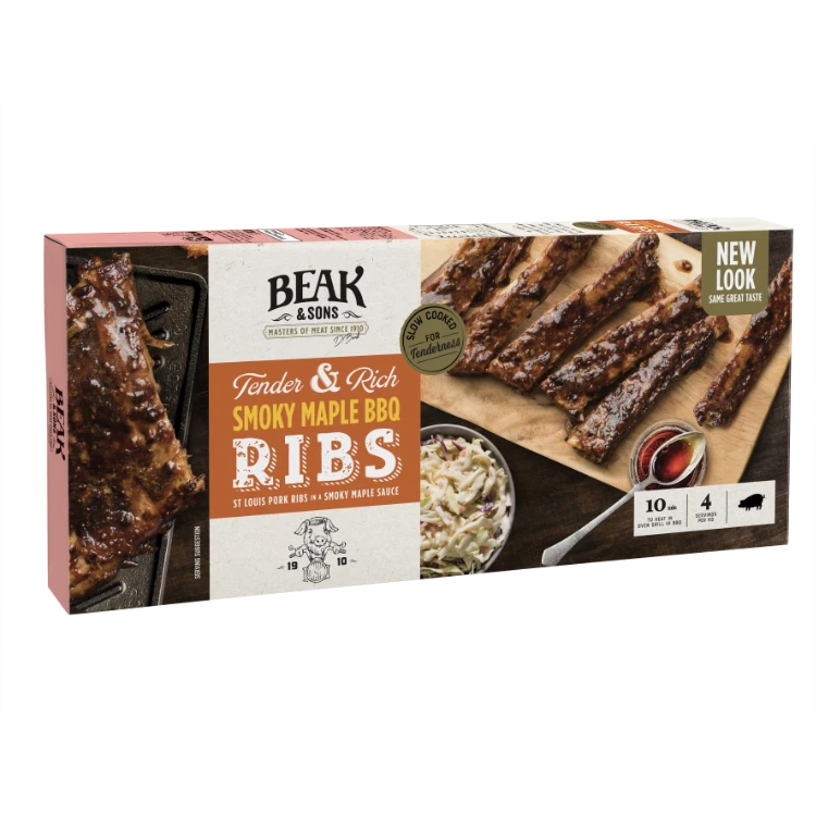 Smoky Maple BBQ Ribs NZ 3D